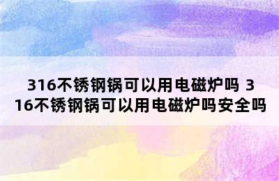 316不锈钢锅可以用电磁炉吗 316不锈钢锅可以用电磁炉吗安全吗